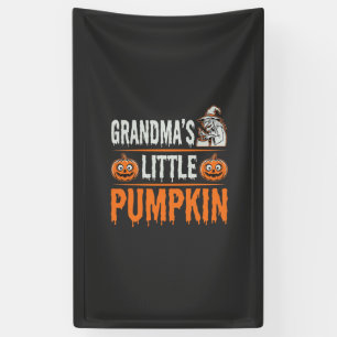 Oma's Kleine Pompoen Halloween Heks Ontwerp Spandoek