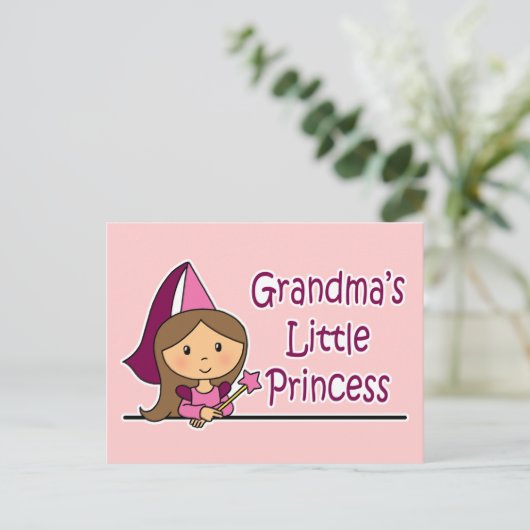 Oma's kleine prinses briefkaart (Staand voorkant)