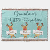 Oma's kleine rendier kerstvakantie deken (Voorkant)
