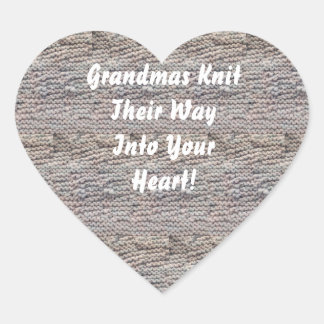 Oma's Knit Hart Sticker