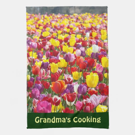 Oma's kookkeuken handdoeken lente tulp (Verticaal)
