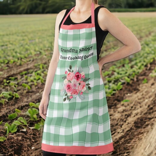 Oma's Land Gingham Boerderij Schort