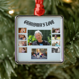 Oma's liefde 10 foto's metalen ornament