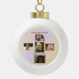 Oma's Liefde 5-Foto Oneindig Familiehulde Keramische Bal Ornament