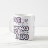 Oma's liefde gebrouwen tot perfectie pastel koffiemok (Voorkant links)