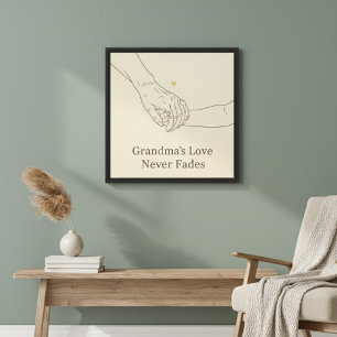 Oma's Liefde Verandert Nooit Minimalistische Gez Canvas Afdruk