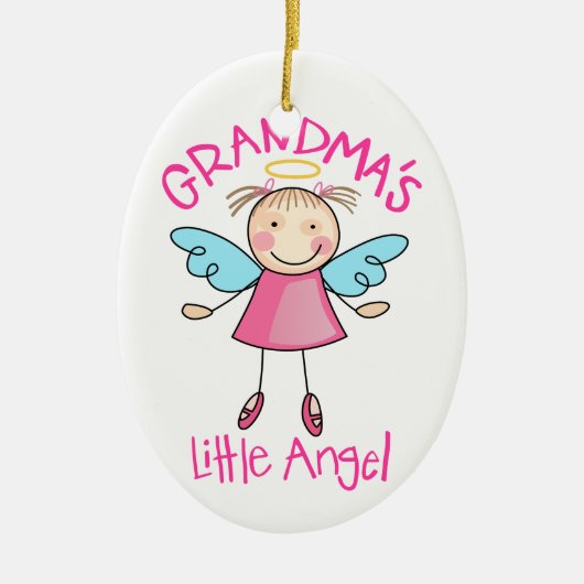 Oma's Little Angel Keramisch Ornament (Voorkant)