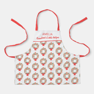 Oma's Little Helper Kind Name Kerstmis Schort