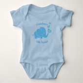 Oma's Little Peanut in Baby Blue Romper (Voorkant)