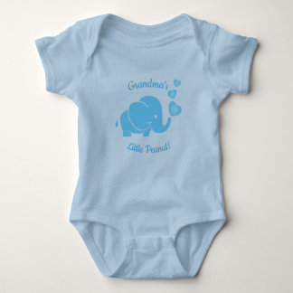 Oma's Little Peanut in Baby Blue Romper