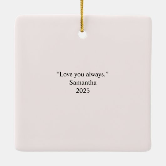 "Oma's Little Star Foto Gepersonaliseerde Foto Keramisch Ornament (Achterkant)