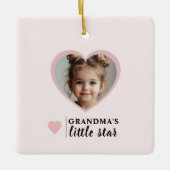 "Oma's Little Star Foto Gepersonaliseerde Foto Keramisch Ornament (Voorkant)