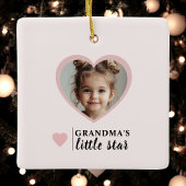 "Oma's Little Star Foto Gepersonaliseerde Foto Keramisch Ornament
