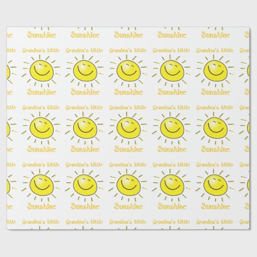 Oma's Little Sunshine Fun Sun Cadeaupapier (Vlak)