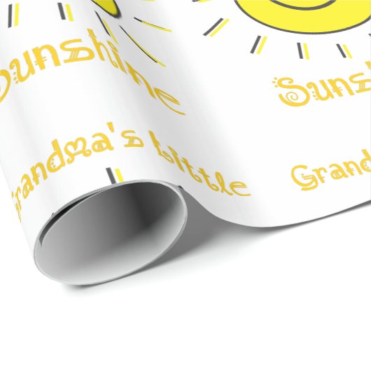 Oma's Little Sunshine Fun Sun Cadeaupapier (Rol Hoek)