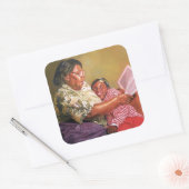 Oma's Love 1995 Vierkante Sticker (Envelop)