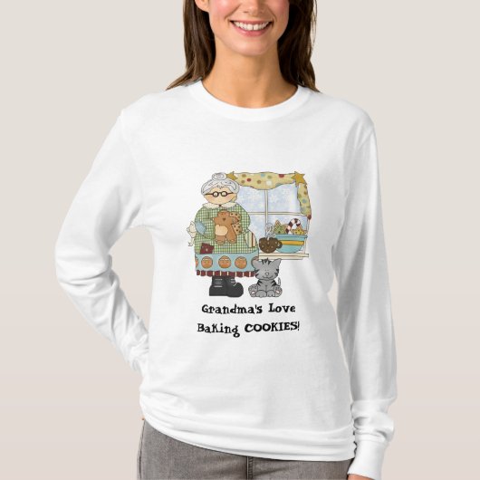 Oma's Love Baking COOKIES! T-shirt (Voorkant)