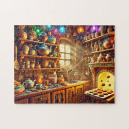 Oma's Magische Keuken Vintage Whimsische Bakkerij Legpuzzel
