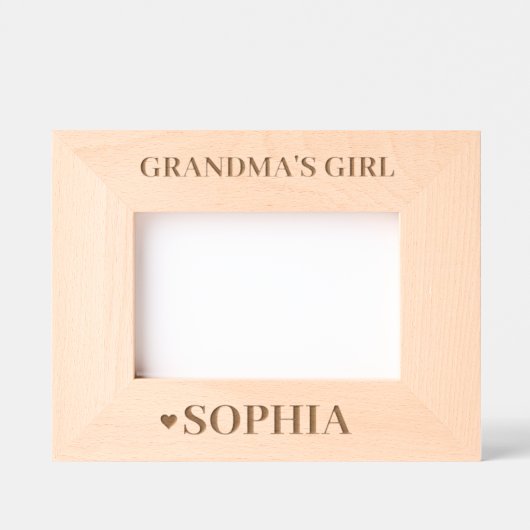 Oma's meisje gepersonaliseerd gegraveerde lijstjes (Voorkant)