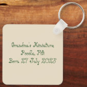 Oma's Miniatuur Poedel Sleutelhanger (Achterkant)