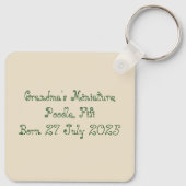 Oma's Miniatuur Poedel Sleutelhanger (Achterkant)