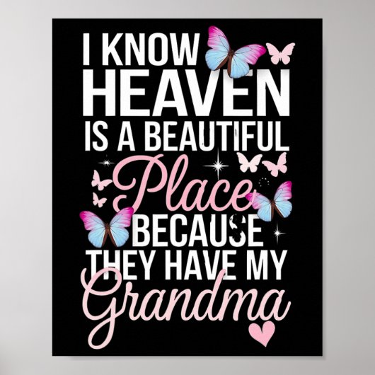 Oma's My Guardian Angel in Heaven Memorial Day Poster (Voorkant)