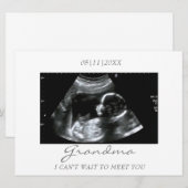 Oma's nieuwe grootbaby echografie aankondiging (Voorkant / Achterkant)