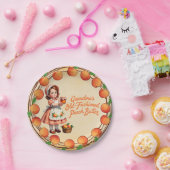  oma's ouderwetse perzikboter papieren bordje (Feest)