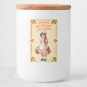 Oma's ouderwetse perzikboter voedselcontainer etiket (Voorkant)