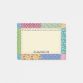 Oma's Patchwork Quilt Custom Post-it® Notes (Voorkant)