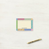 Oma's Patchwork Quilt Custom Post-it® Notes (Op bureau)