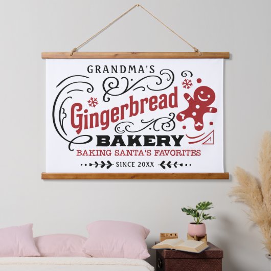 Oma's peperkoekbakkerij hangend wandkleed (Slaapkamer)