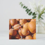 Oma's pomkin Pie Recipe Oranje Herfst Squash Briefkaart (Staand voorkant)