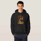 Oma's Pompoenveld Herfstbladeren Vogelverschrikker Hoodie (Voorkant volledig)