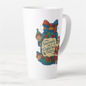 Oma's Pot met Kerstscheten Grappige Kerst Latte Mok (Rechterhoek)