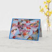 Oma's  Quilt 2 - elke gelegenheid aanpassen Kaart (Gele Bloem)