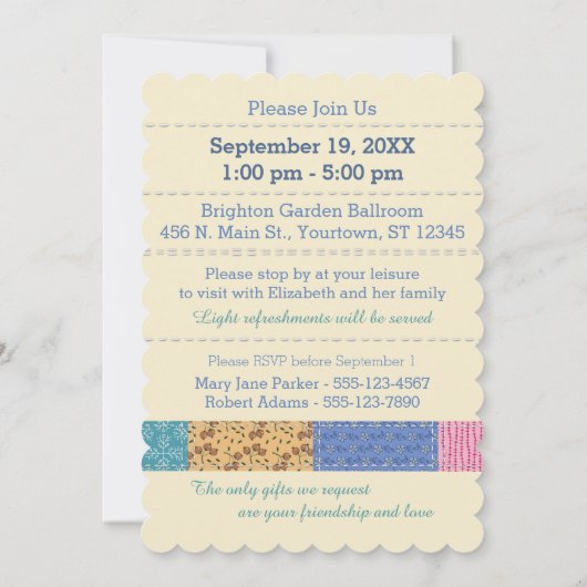 Oma's Quilt Custom Foto | Kies uw jaar Kaart (Achterkant)