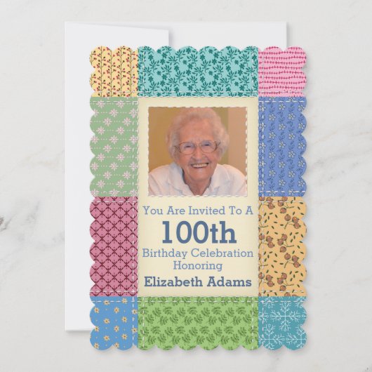 Oma's Quilt Custom Foto | Kies uw jaar Kaart (Voorkant)