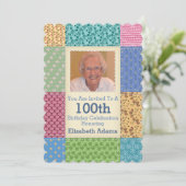 Oma's Quilt Custom Foto | Kies uw jaar Kaart (Staand voorkant)