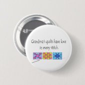 Oma's Quilts T-shirts en Gifts. Ronde Button 5,7 Cm (Voorkant /achterkant)
