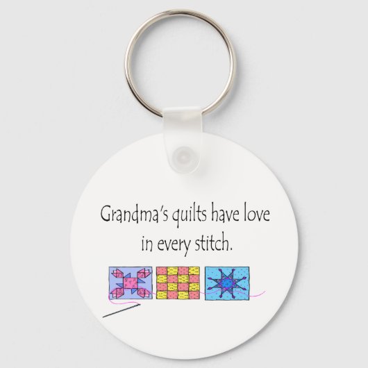 Oma's Quilts T-shirts en Gifts. Sleutelhanger (Voorkant)