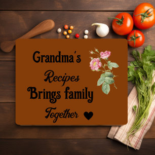 Oma's recept brengt het gezin bij het samenvoegen snijplank
