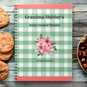 Oma's Recepten Landelijk Gingham Boerderij Notitieboek