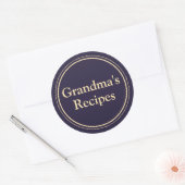 Oma's Recepten Ronde Sticker (Envelop)