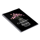 Oma's Recepten Wildbloemen Mason Jar Pink Notitieboek (Rechterzijde)