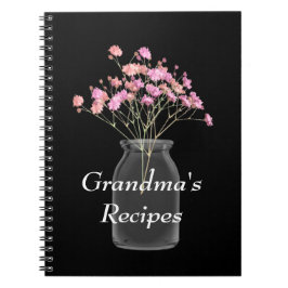 Oma's Recepten Wildbloemen Mason Jar Pink Notitieboek