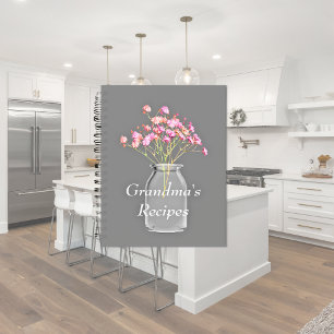 Oma's Recepten Wildbloemen Mason Jar Pink Notitieboek