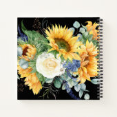 Oma's Recipe Cookbook Yellow Sunflower Black Notitieboek (Achterkant)