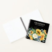Oma's Recipe Cookbook Yellow Sunflower Black Notitieboek (Binnen)