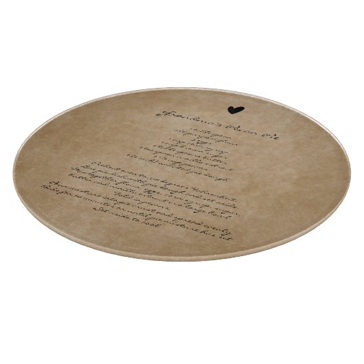 Oma's Recipe Custom Family Keepomwille Round Snijplank (Hoek)
